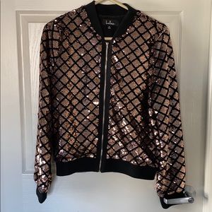 Lulu’s Sequin Bomber Jacket